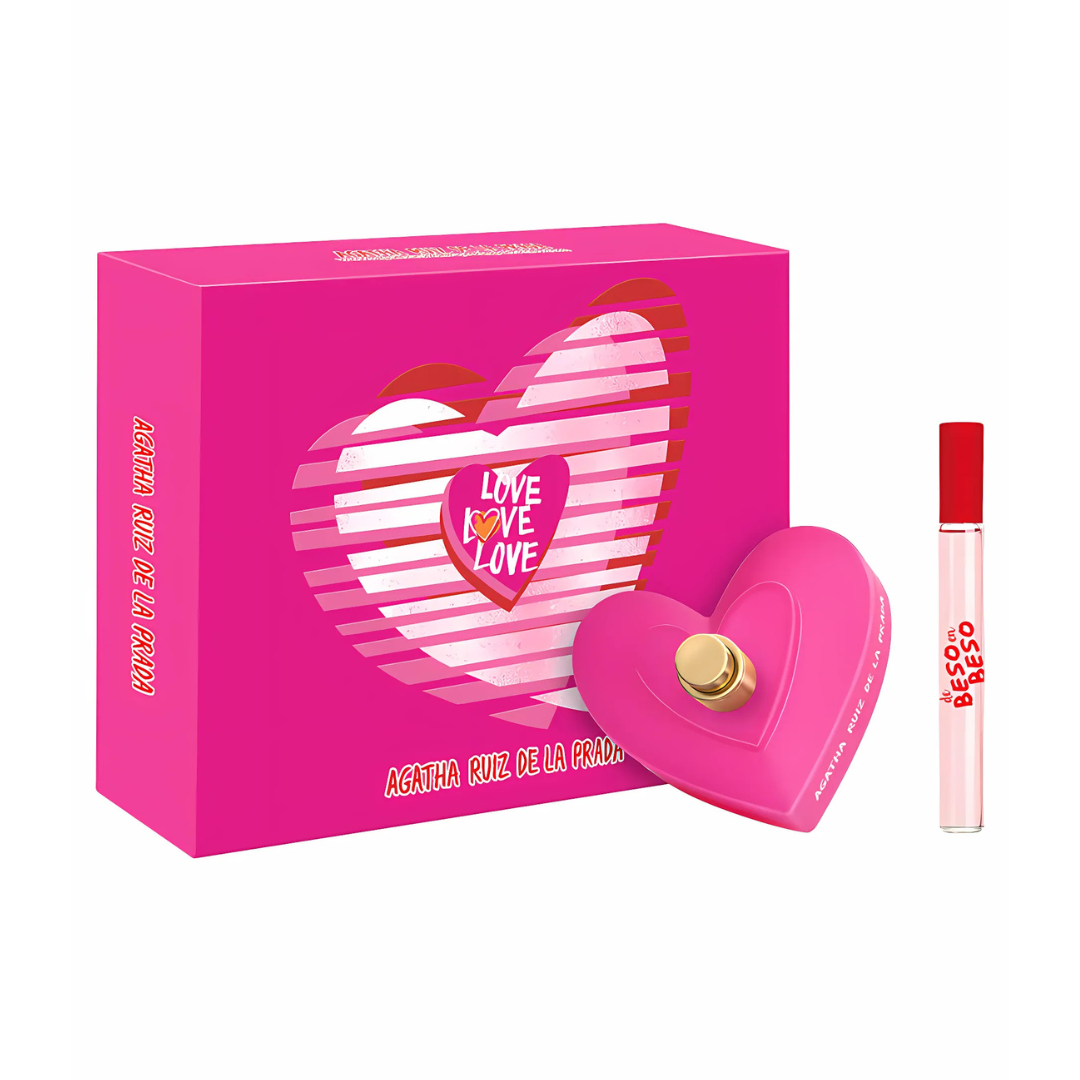 Agatha Ruiz De La Prada Love Love Love Estuche Edt 80ml + De Beso En Beso 10ml