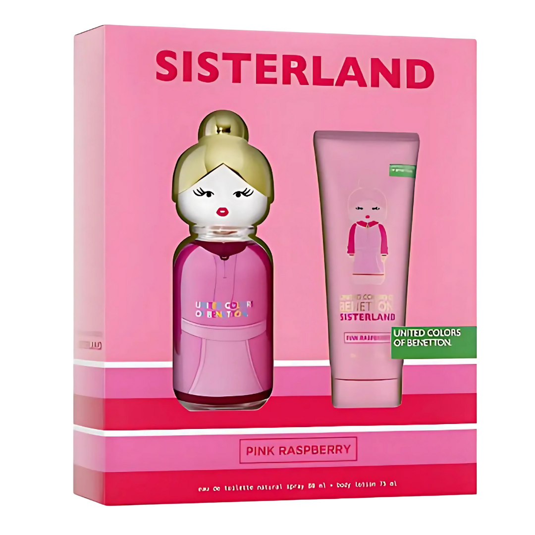 Benetton Sisterland Pink Raspberry Estuche Edt 80 ml + Loción 75 ml