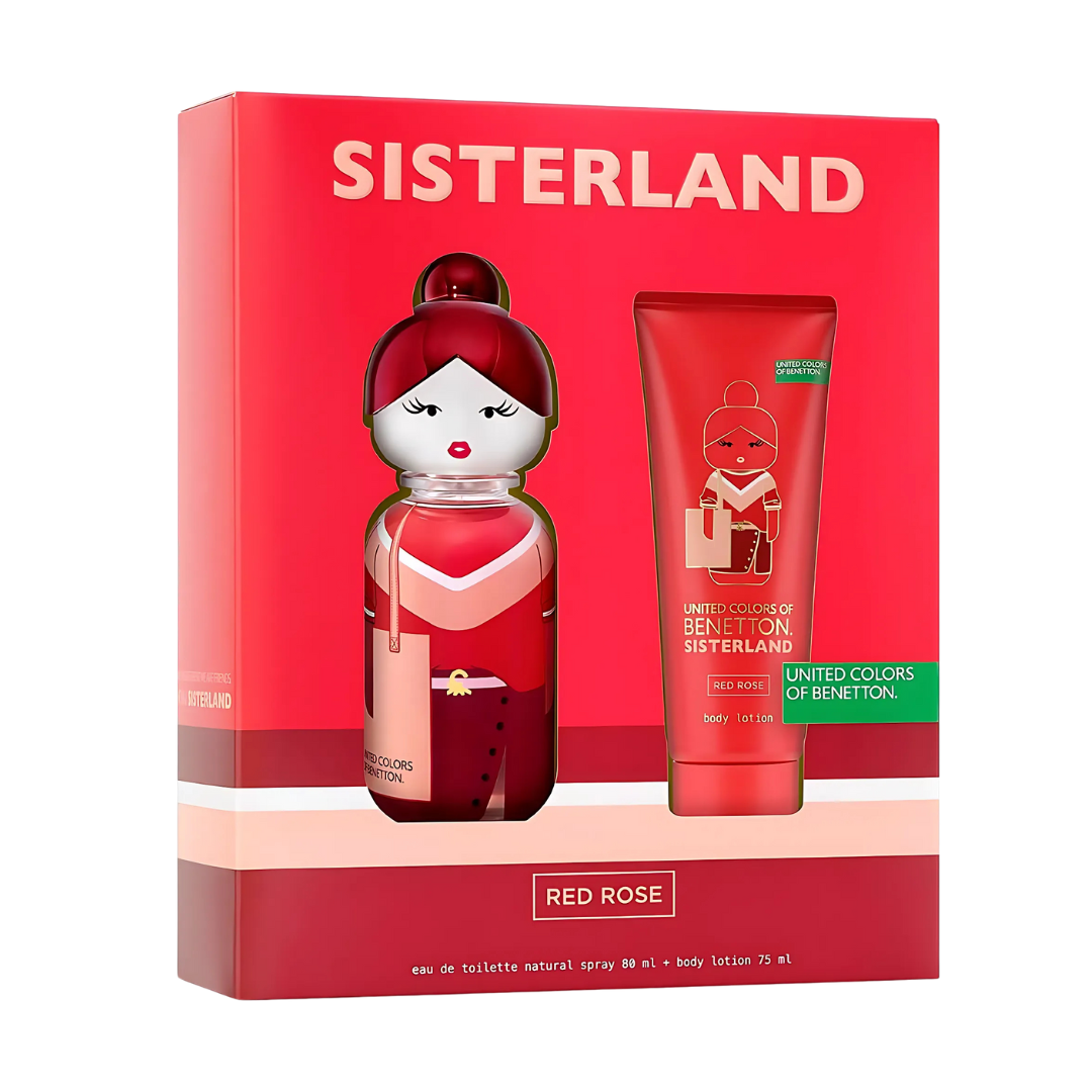Benetton Sisterland Red Rose Estuche EDT 80 ml + Loción 75 ml