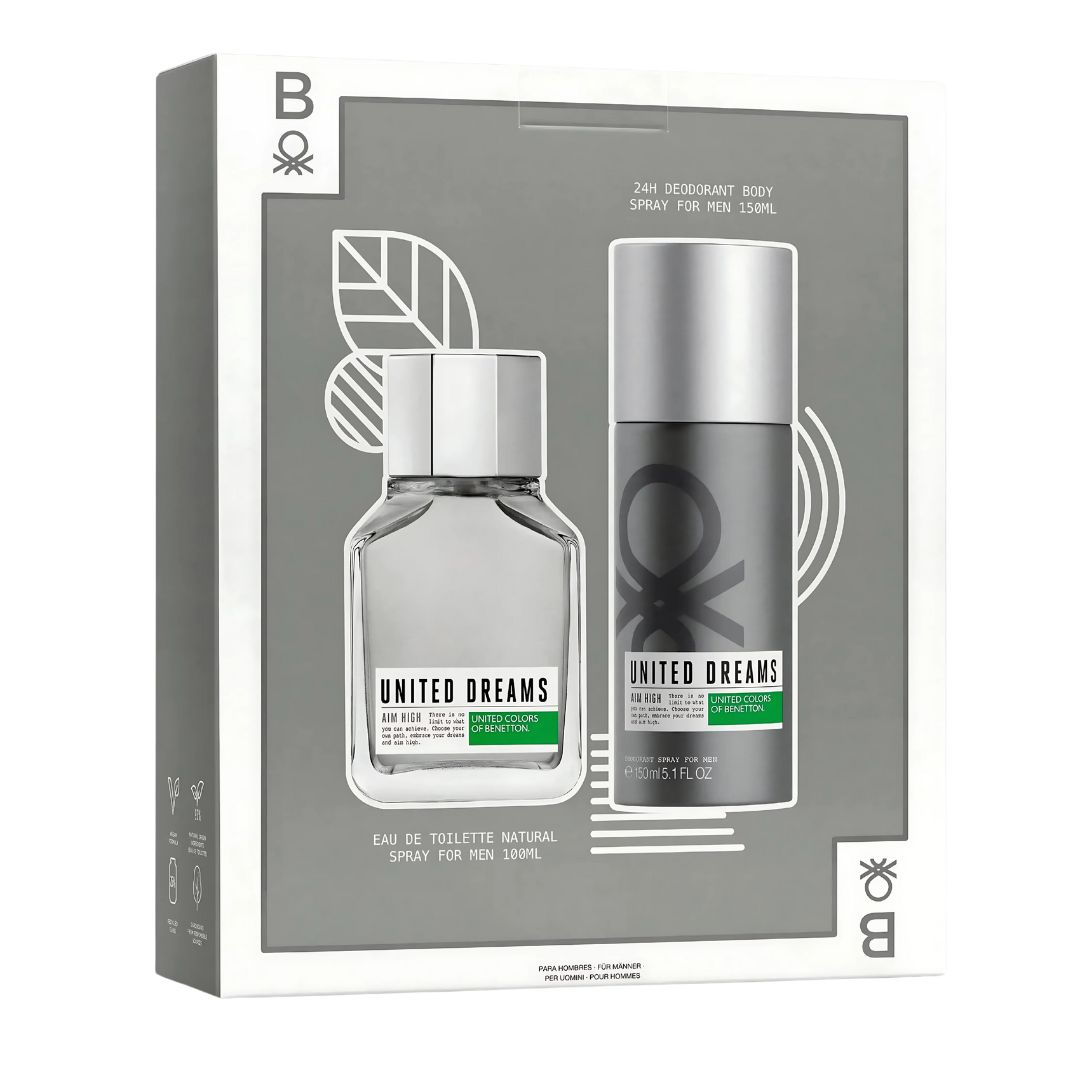 Benetton United Dreams Aim High Estuche EDT 100 ml + Desodorante 150 ml