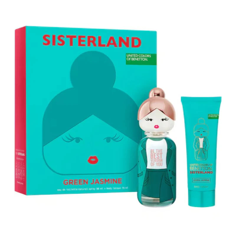 Benetton Sisterland Green Jasmine Estuche EDT 80 ml+ Bodey Locion 75 ml