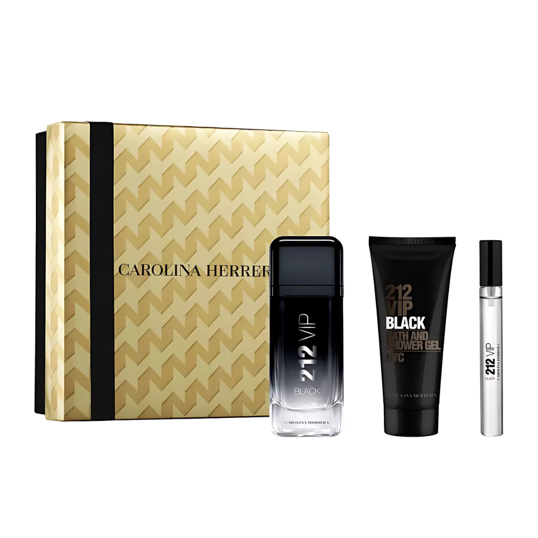 Carolina Herrera 212 VIP Black Estuche EDP 100ML + Gel 100ML + Mini 10ML