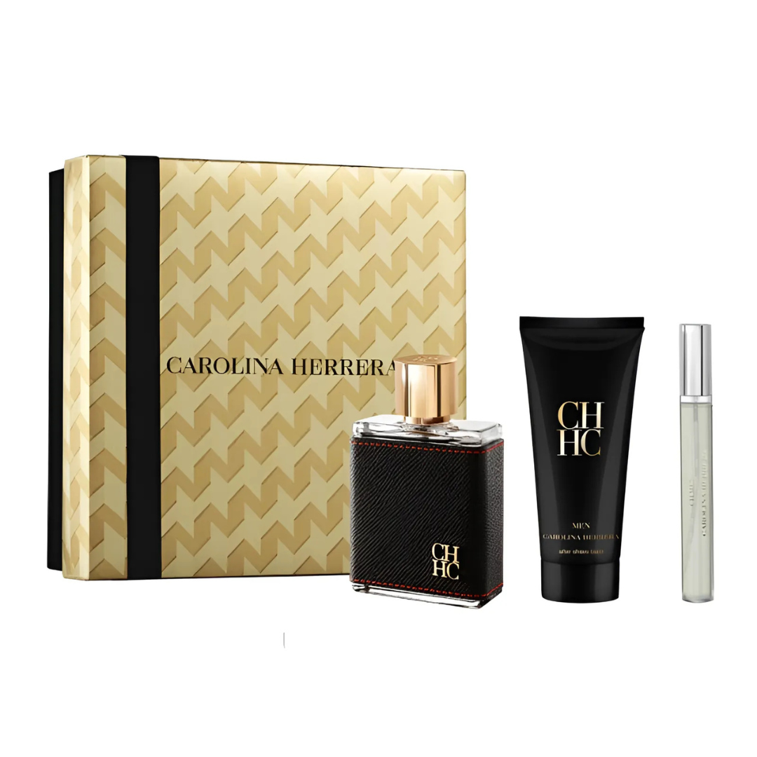 Carolina Herrera Ch Men Estuche Edt 100ml + Balsamo 100ml + Mini 10ml