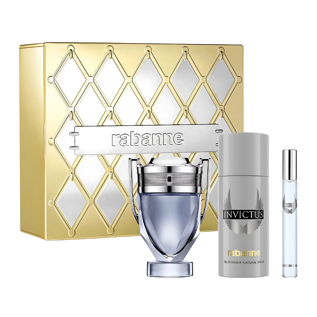 Paco Rabanne Invictus Estuche EDT 100ML + Desodorante 150ML + Mini 10ML