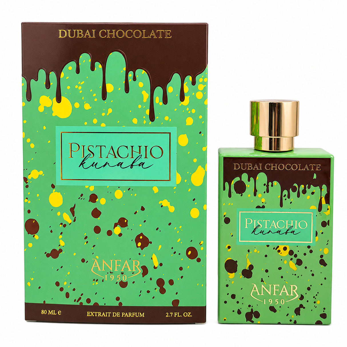 Anfar Pistachio Kunafa Dubai Chocolate Extrait De Parfum 80 ml
