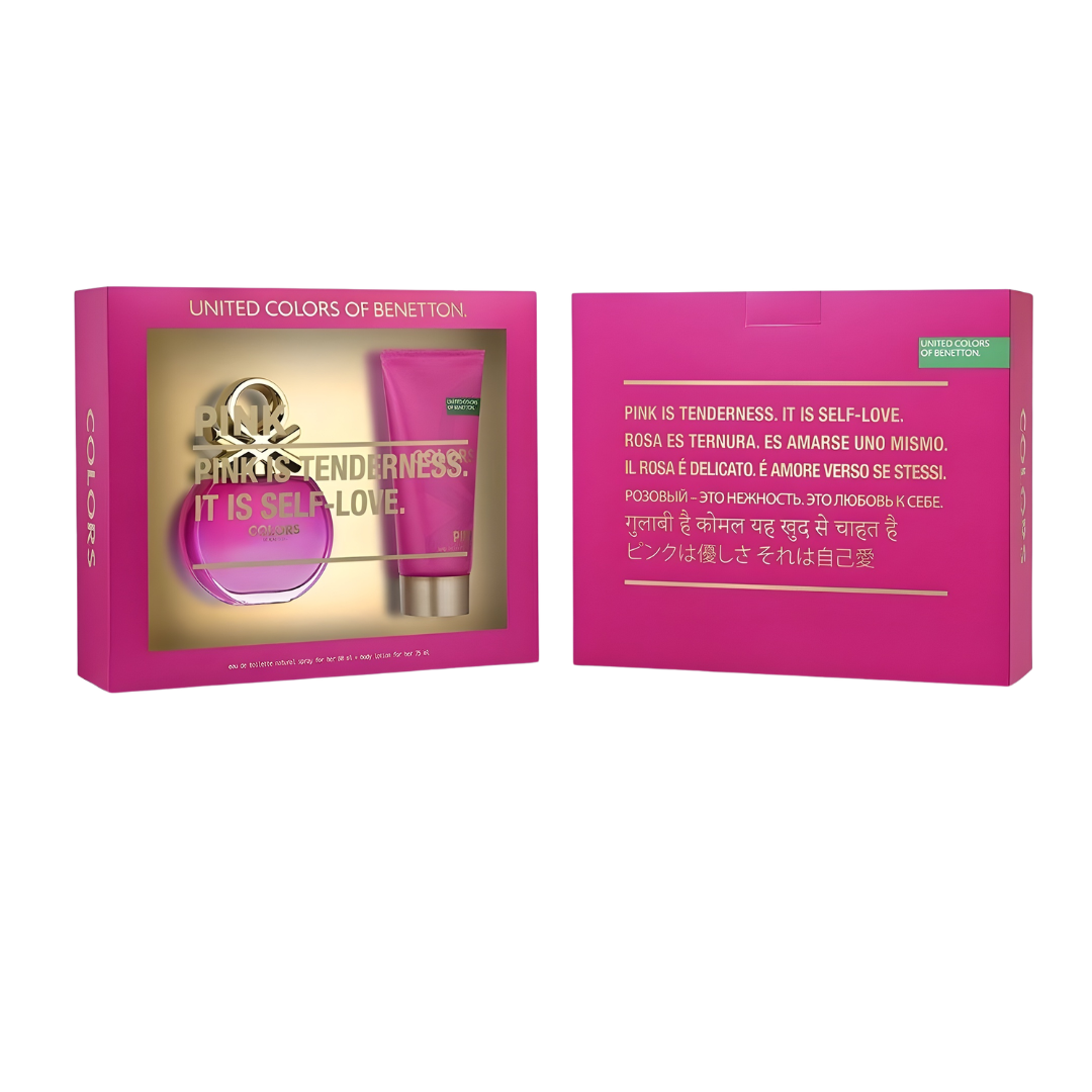 Benetton Colors Pink Estuche EDT 80 ml + Loción 75 ml