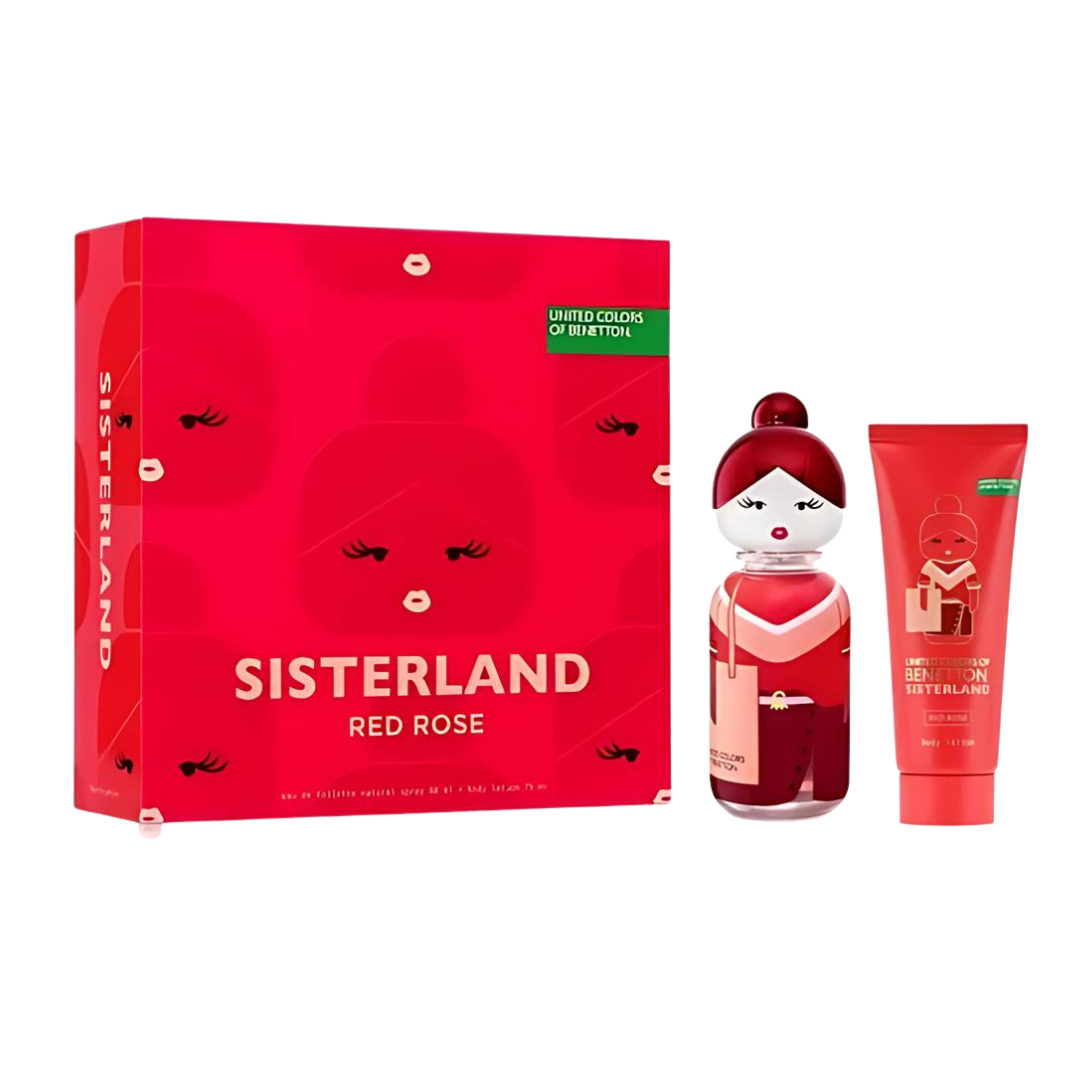 Benetton Sisterland Red Rose Estuche Edt 80 ml + Loción 75 ml