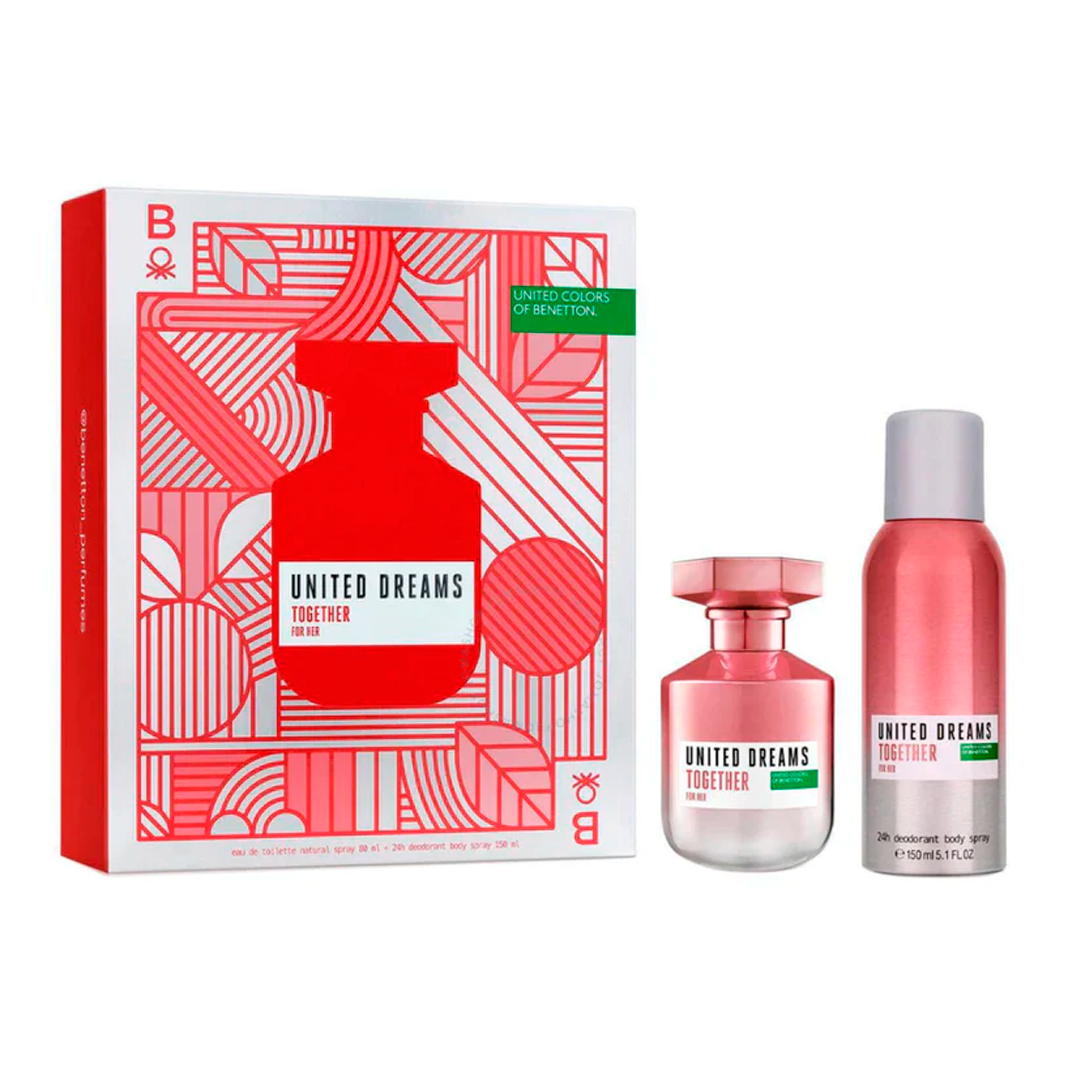 Benetton United Dreams Together For Her Estuche EDT 80 ml + Desodorante 150 ml