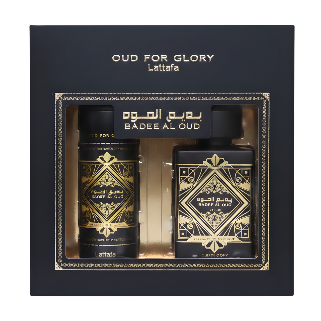 Lattafa Badee Al Oud For Glory Estuche EDP 100 ml + Desodorante 200 ml