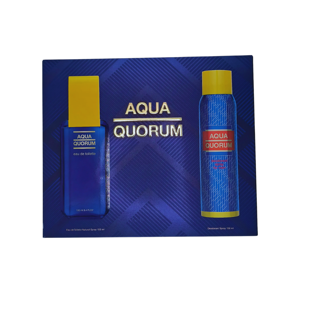 Puig Aqua Quorum Estuche EDT 100 ml + Deo 150 ml