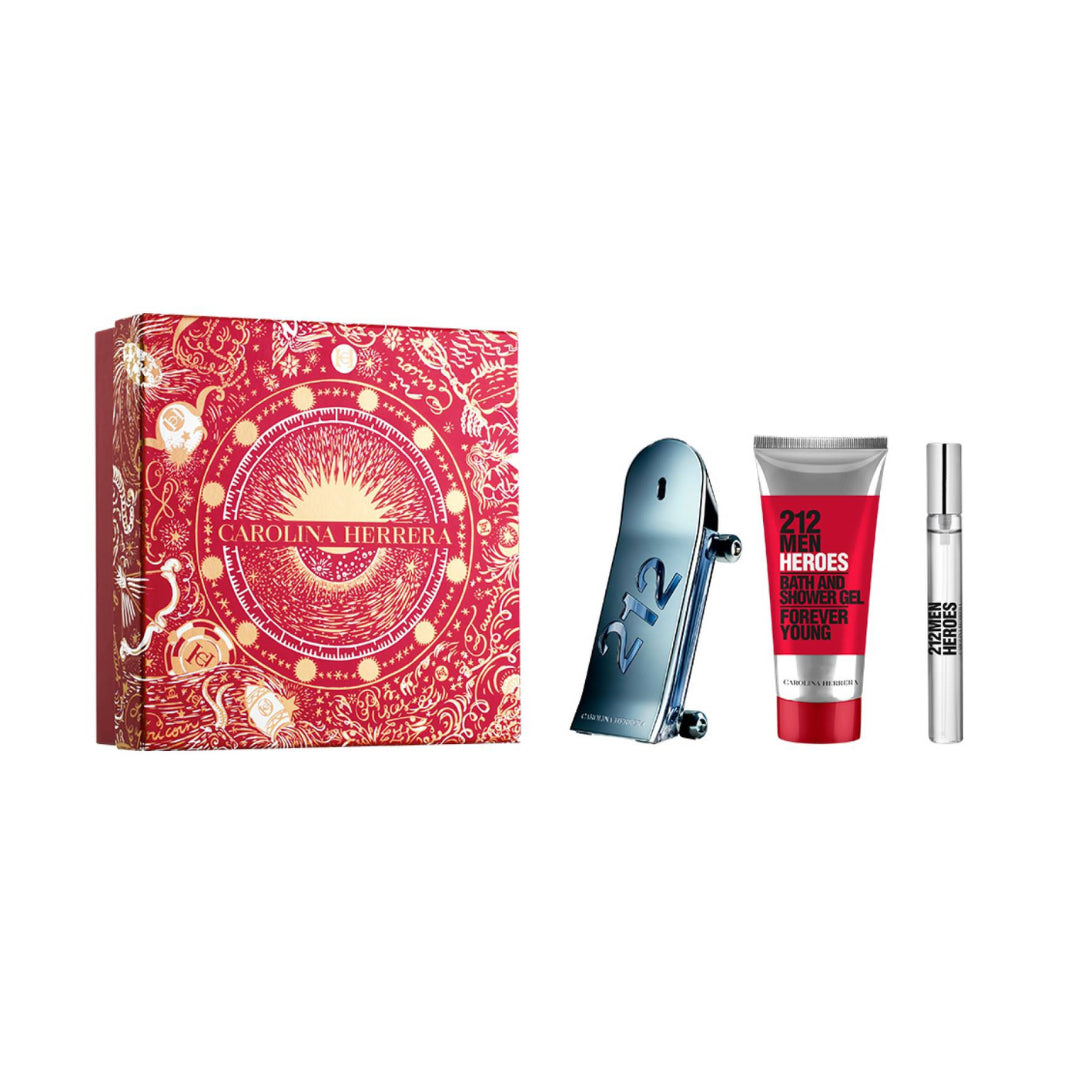 Carolina Herrera 212 Men Heroes Estuche EDT 90 ML+Gel 100 ML+Mini 10 ML