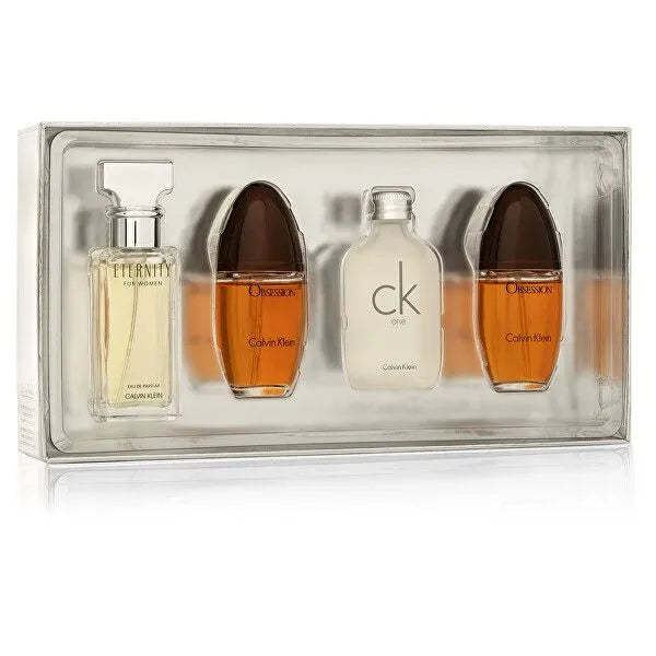 Calvin Klein Mini Estuche 15 ml x 4 Eternity EDP+ Obsession EDP+ Ck One EDT + Obsession EDP