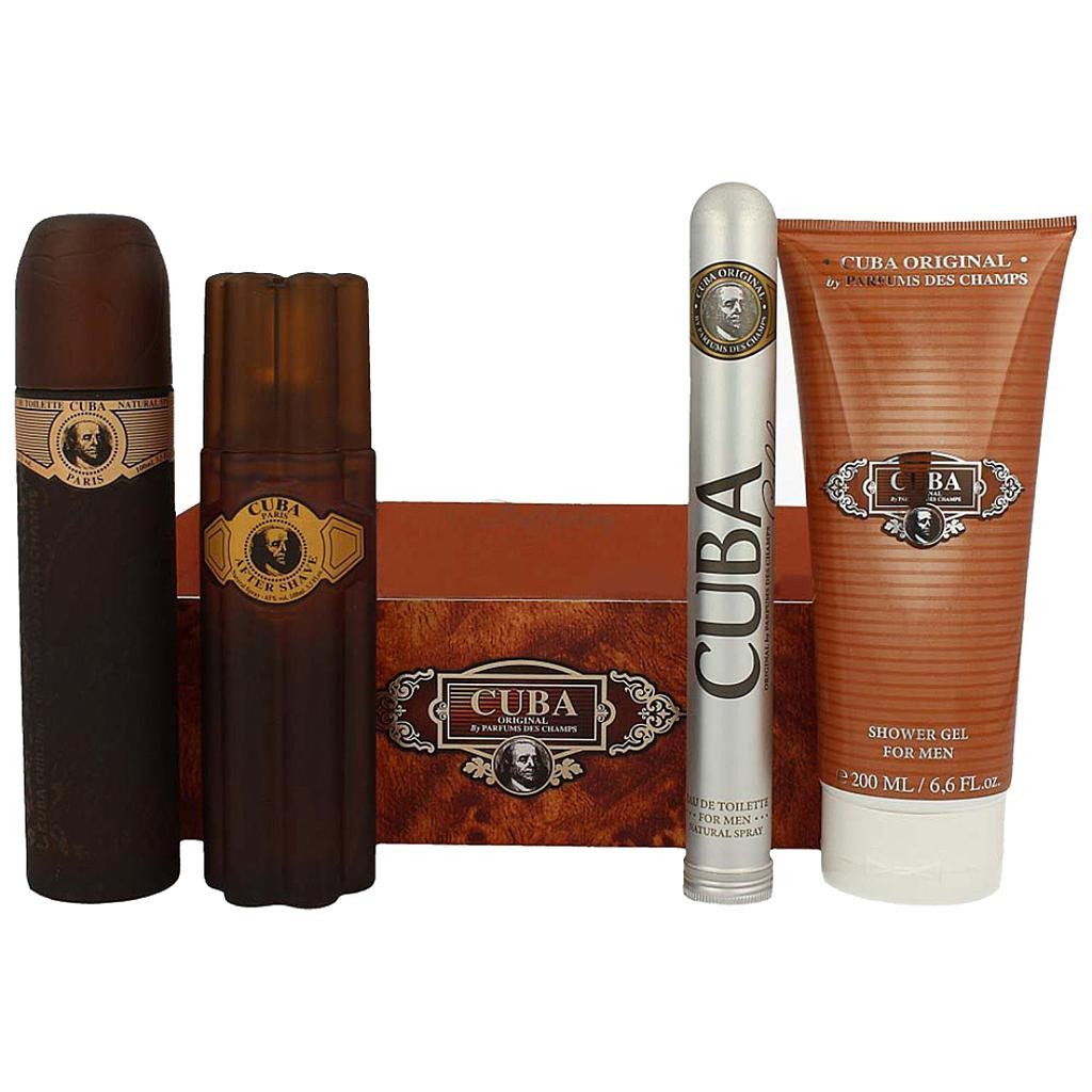 Cuba Gold Estuche 4 piezas EDT 100 ml + EDT 35 ml + after shave 100 ml + shower gel 200 ml