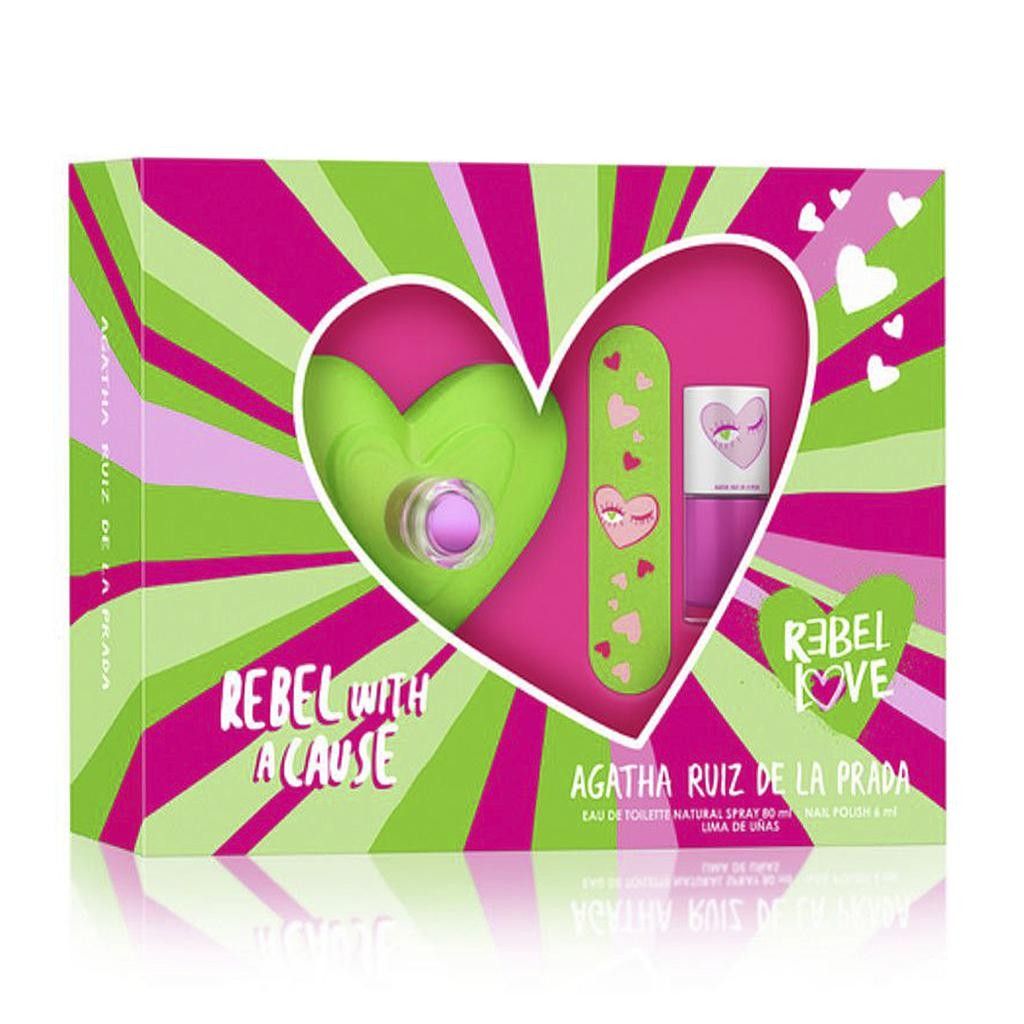 Agatha Ruiz De La Prada Rabel Love Estuche EDT 80 ml + lima de uñas + esmalte de uñas 6 ml