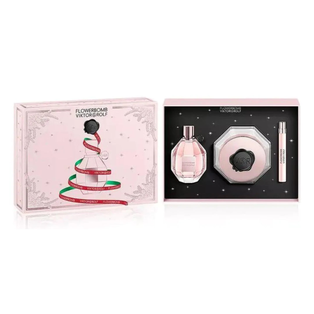 Viktor & Rolf Flowerbomb Estuche EDP 100 ml + mini 10 ml + crema 200 ml