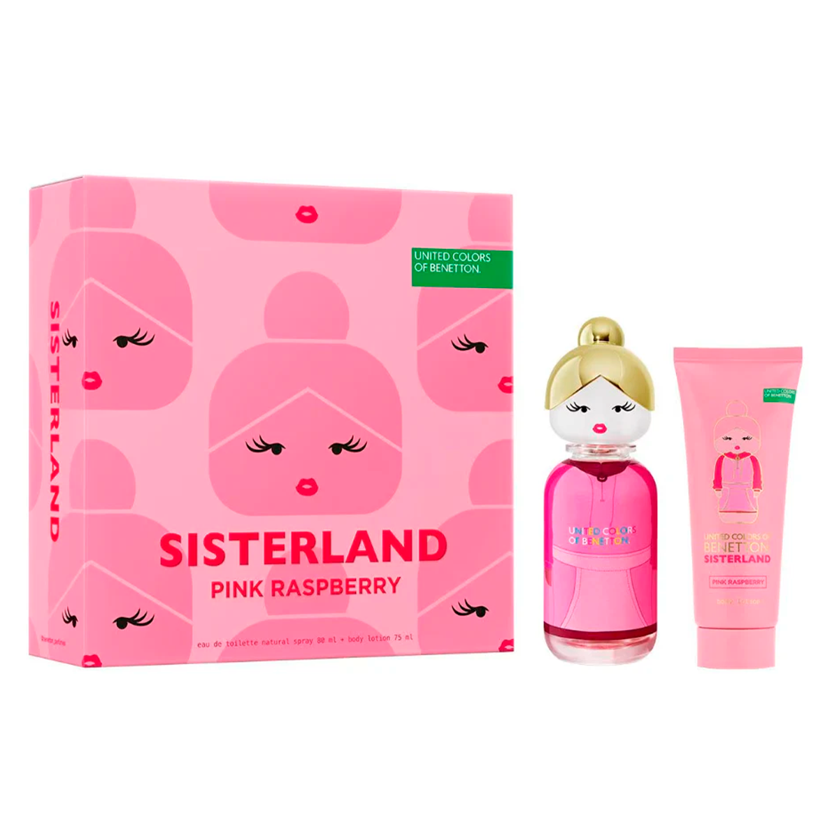 Benetton Sisterland Pink Raspberry Estuche Edt 80ml+Locion 75ml