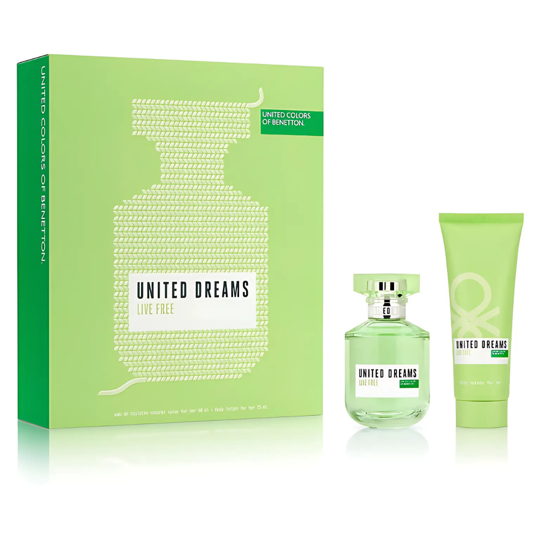 Benetton United Dreams Live Free Estuche Edt 80ml+Desodorante 150ml