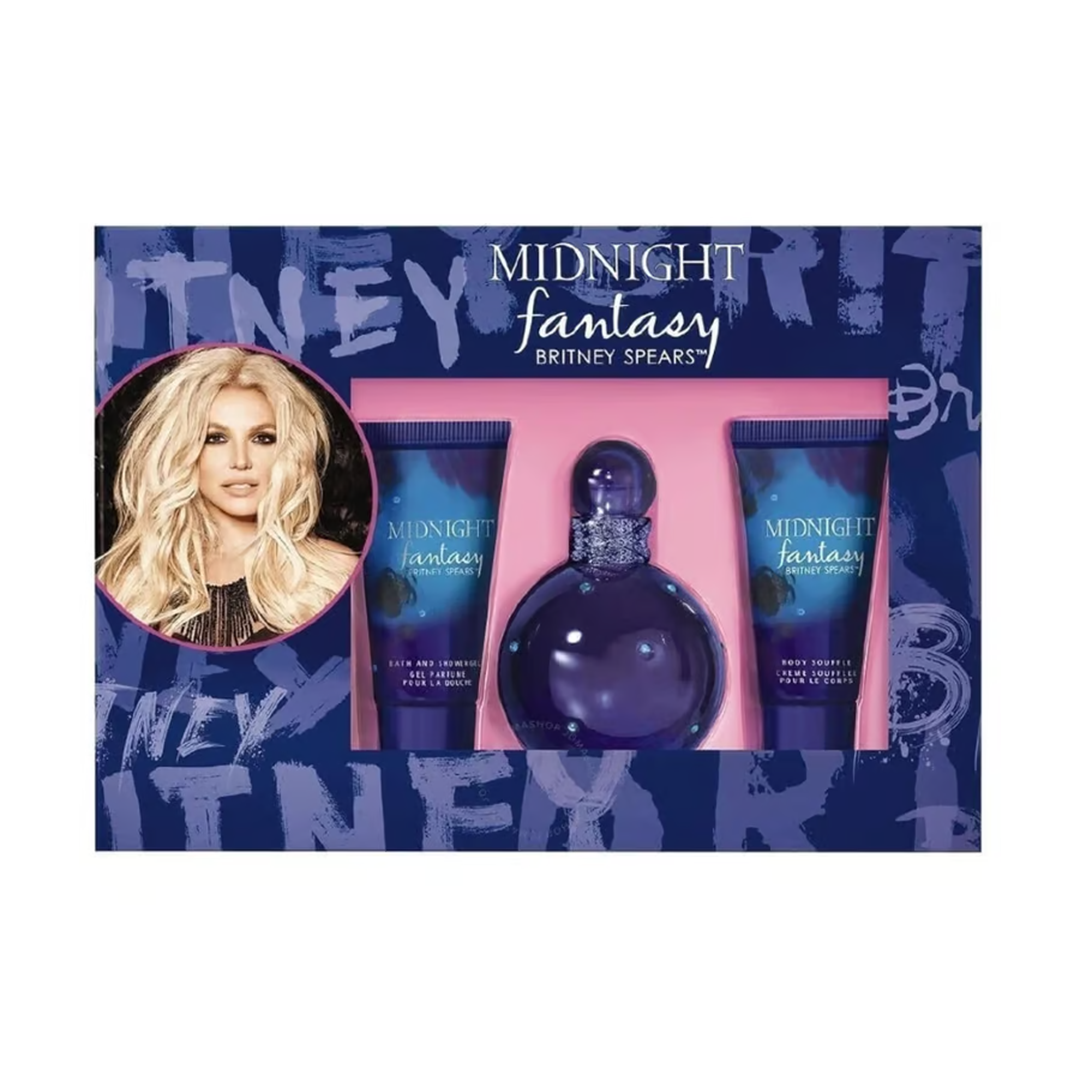 Britney Spears Midnight Fantasy Estuche EDP 100ml + Gel 50ml + Loción 50ML