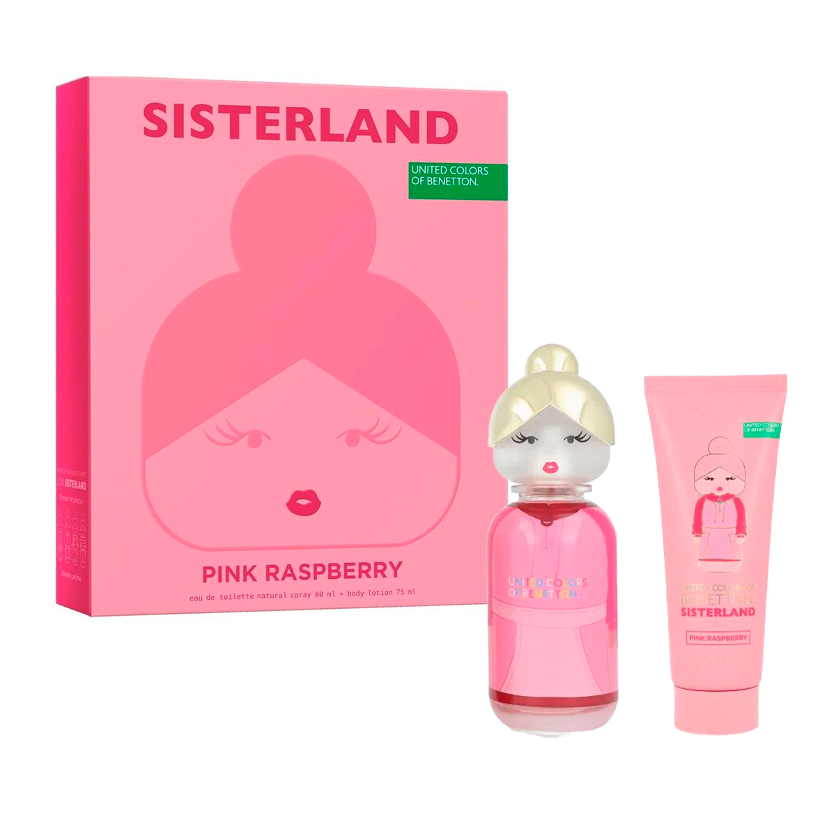 Benetton Sisterland Pink Raspberry Estuche EDT 80 ml + Loción 75 ml