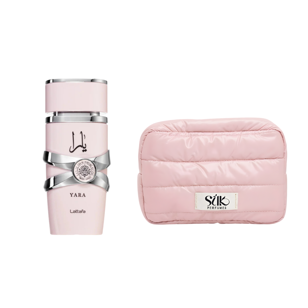 Pack Lattafa Yara EDP 100 ml + Cosmetiquero Acolchado Pequeño