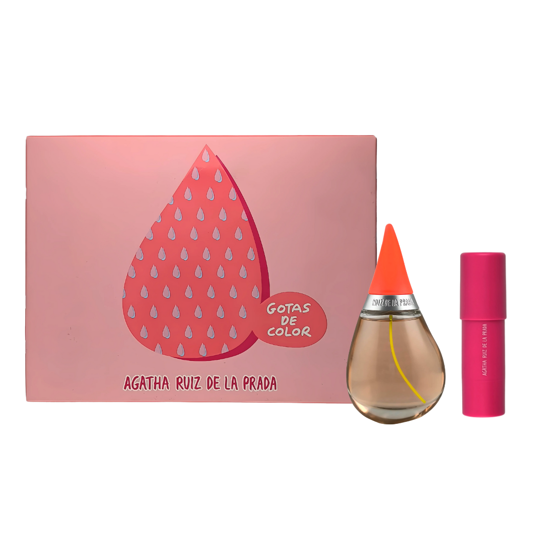 Agatha Ruiz De La Prada Gotas De Color Estuche EDT 100 ml + Barra De Labios Y Mejillas 5 g