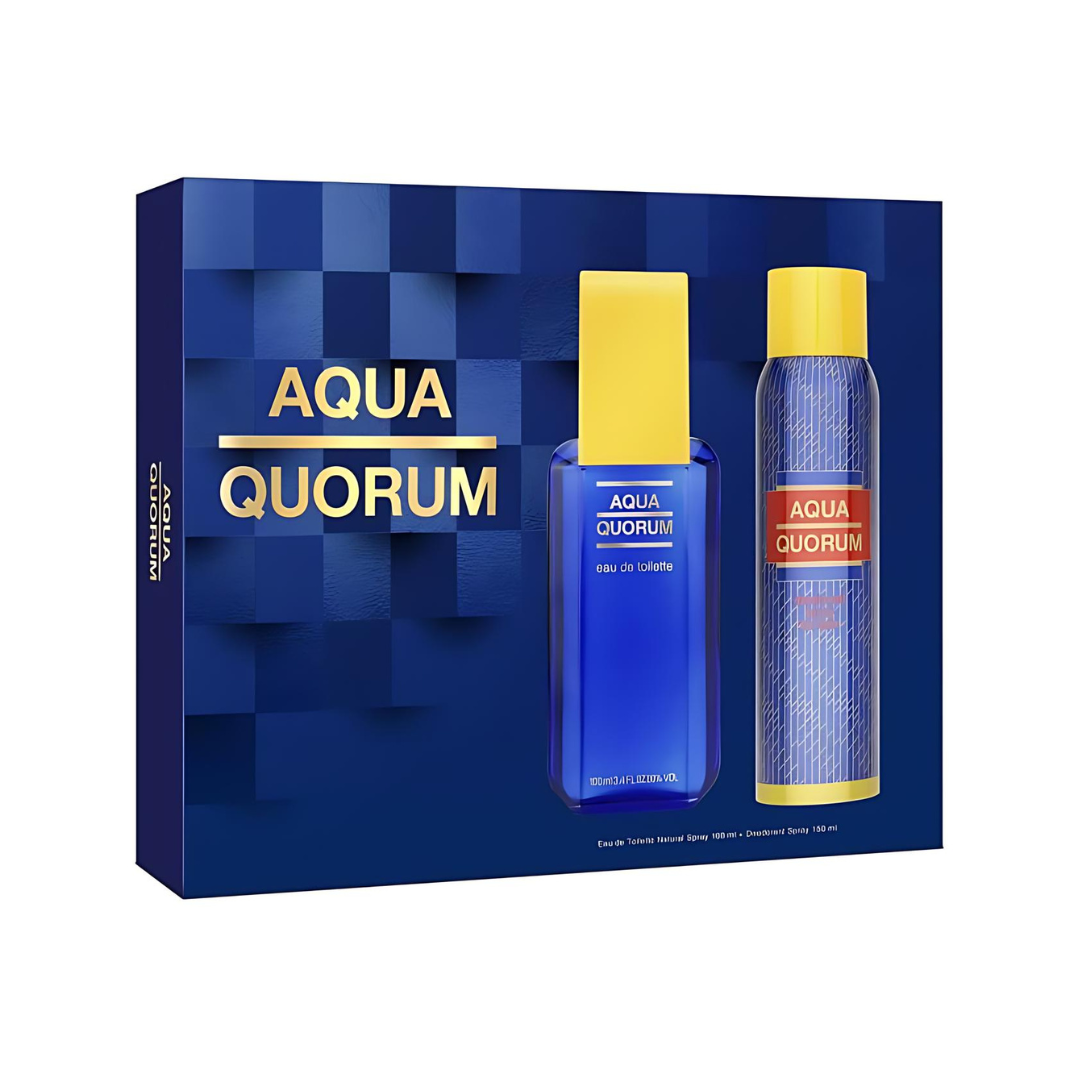 Puig Aqua Quorum Estuche EDT 100 ml + Desodorante 150 ml