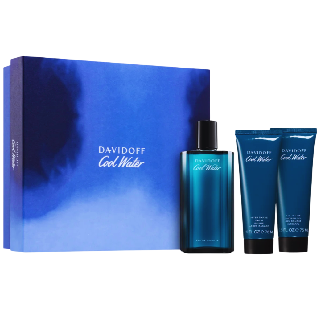Davidoff Cool Water Hombre Estuche edt 125 ml + Gel 75 ml + Af. Shave Balm 75 ml