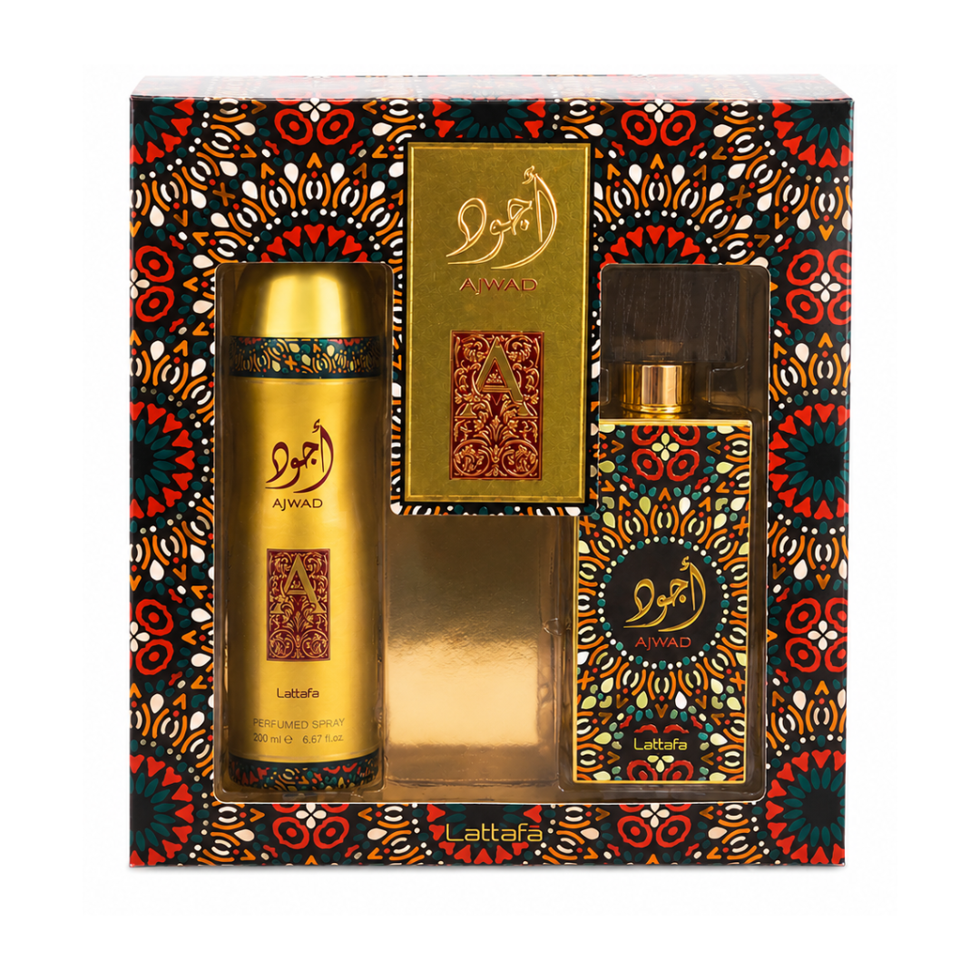 Lattafa Ajwad Estuche EDP 60 ml + Deo Spray 200 ml