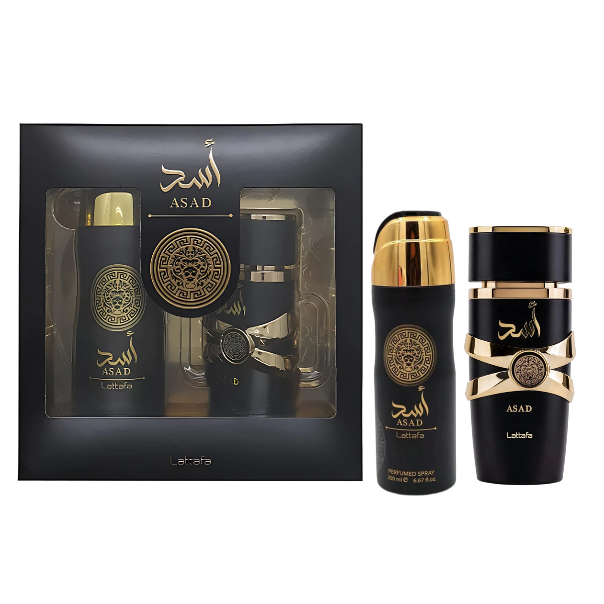 Lattafa Asad Estuche EDP 100 ml + Desodorante 200 ml