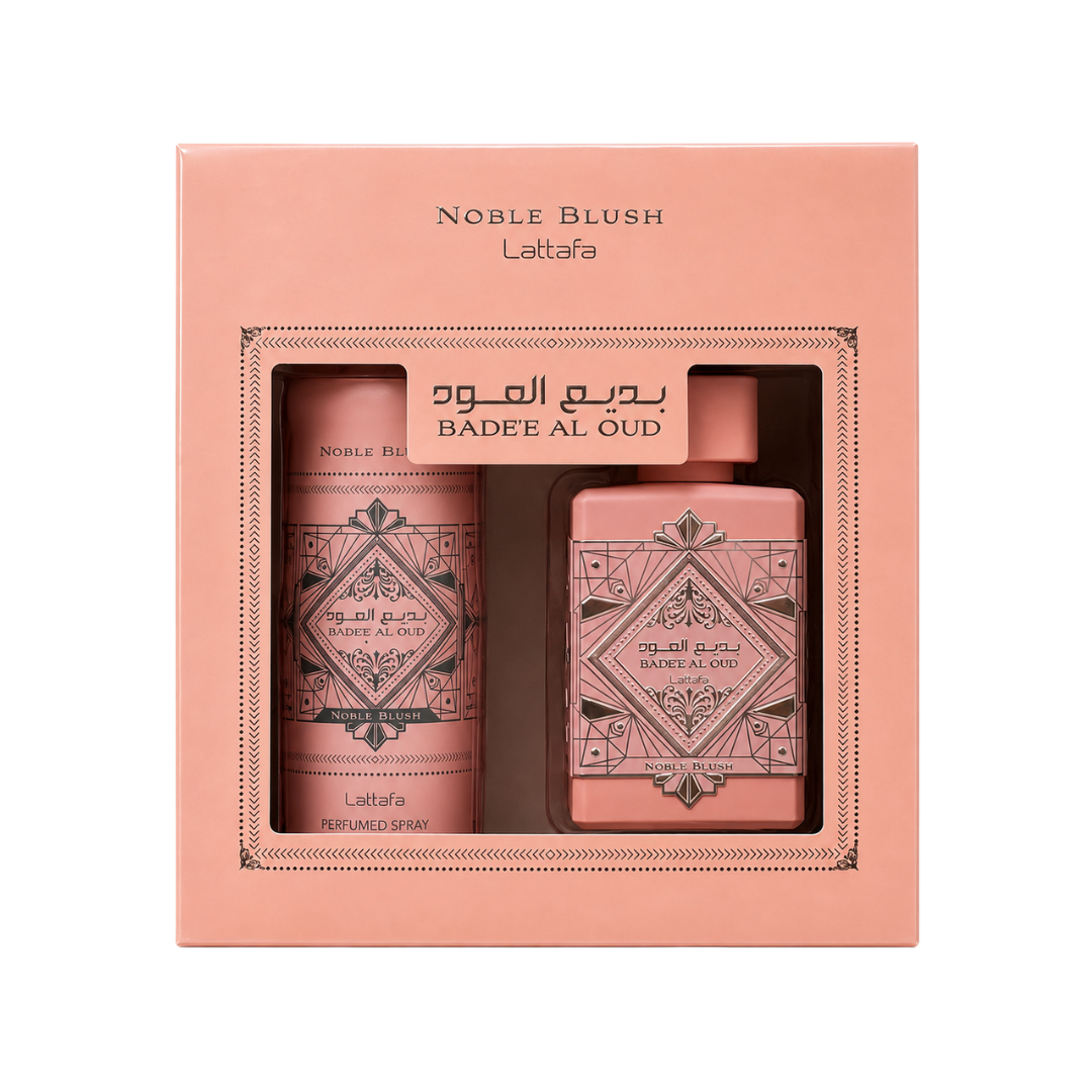 Lattafa Badee Al Oud Noble Blush Estuche EDP 100 ml + Desodorante 200 ml
