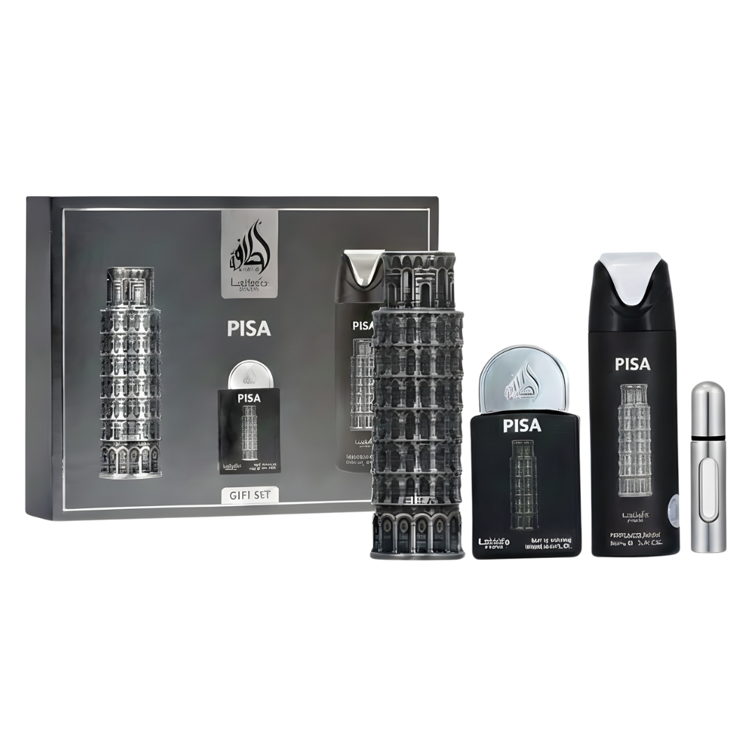 Lattafa Pisa Estuche EDP 100 ml + EDP 20 ml + Desodorante 100 ml