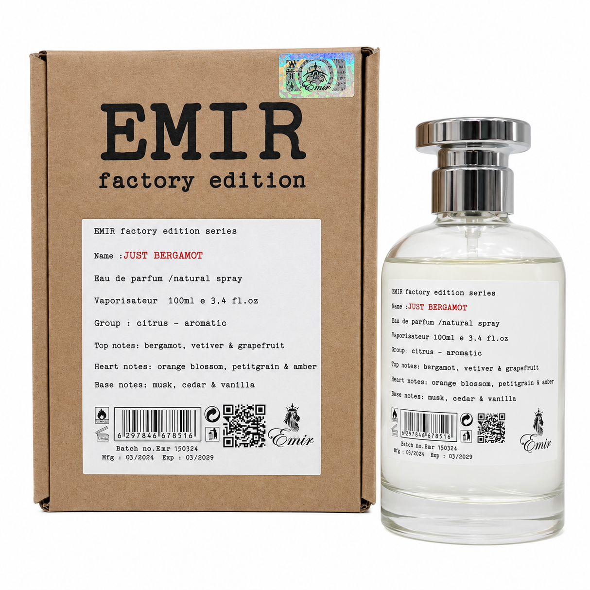 Paris Corner Just Bergamot Emir Factory Edition EDP 100ml
